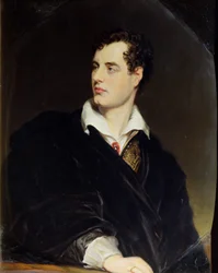 Lord Byron nach einem Porträt von Thomas Phillips, 1814 (Emaille)